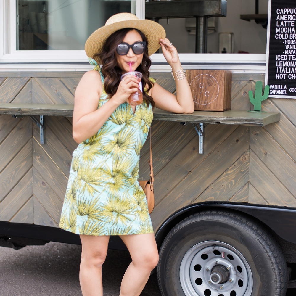 Tobi Palm Leave Dress